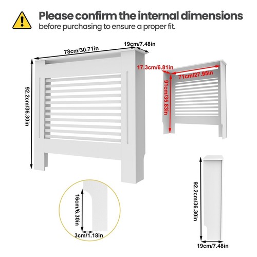 Modern high radiator - high, cover