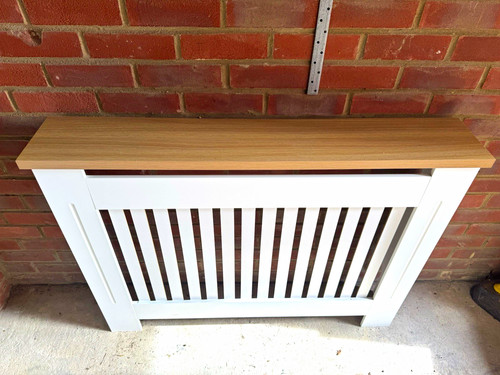 White wood radiator cover - wood,