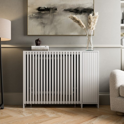 Radiator cover white modern - white,