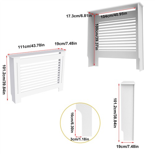 100cm tall radiator cover - tall,