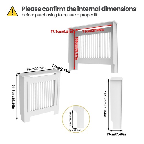 100cm high radiator - 100cm,