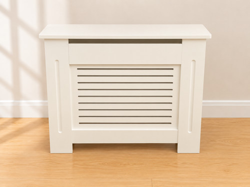 White mdf radiator cover - white,