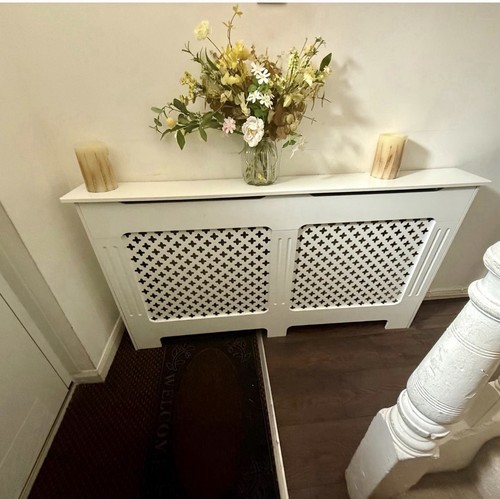 Radiator cover white mdf - cover,