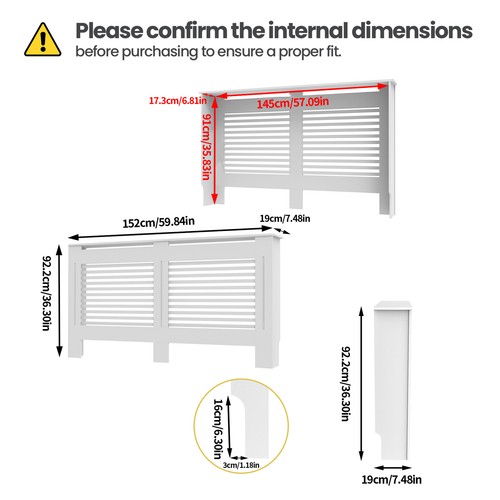 Large radiator cover - radiator, cm