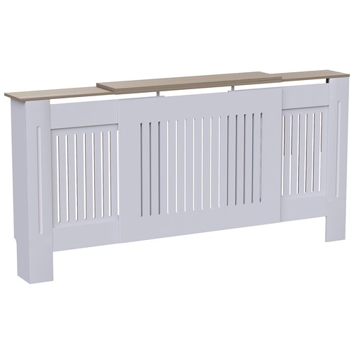 White radiator cover - white,