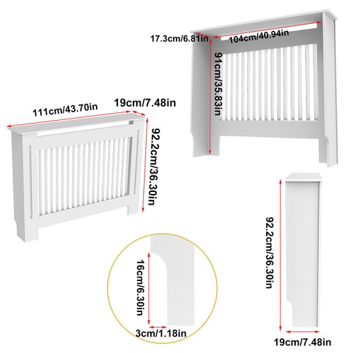 High 92cm 100cm radiator - 92cm/100cm, cover