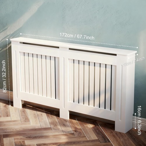 White radiator cover modern - white,