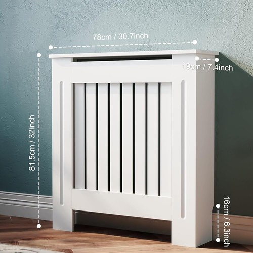 White radiator cover - white,