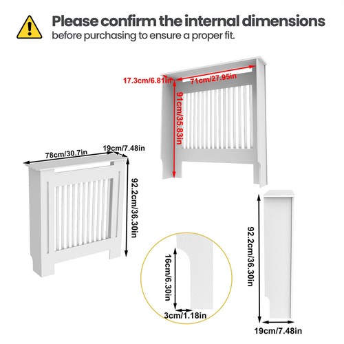 Extra tall radiator cover 92cm - tall,