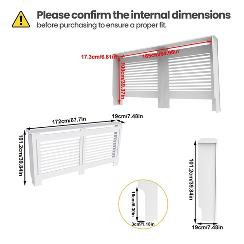 101cm tall radiator cover - 92/101cm,