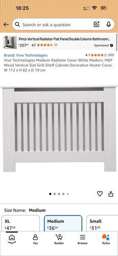 White mdf wood radiator - white,