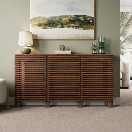 Radiator cover walnut - walnut, modern
