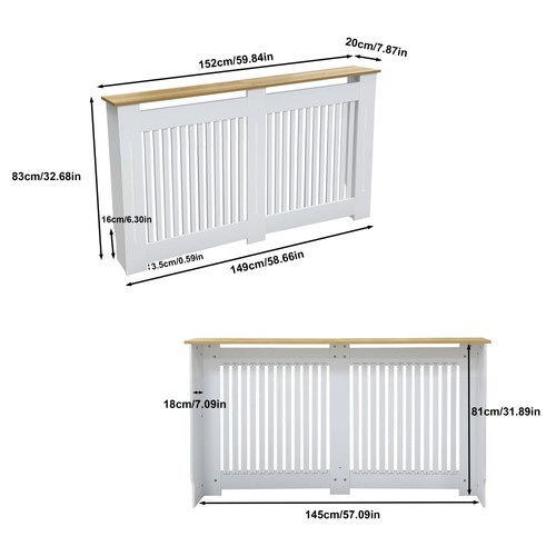 Extra tall white radiator - white,