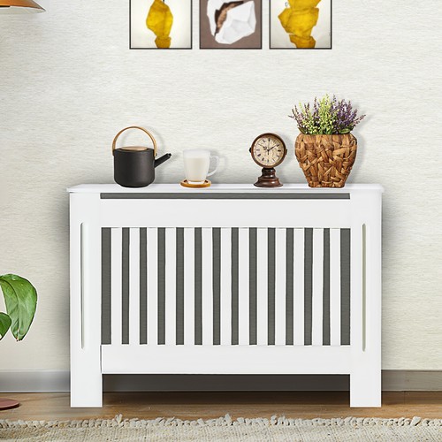 Mdf wood white radiator cover - mdf,