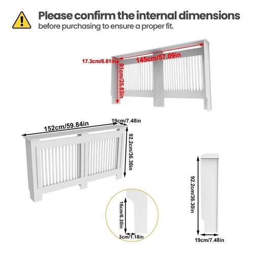 92cm tall radiator cover - tall,