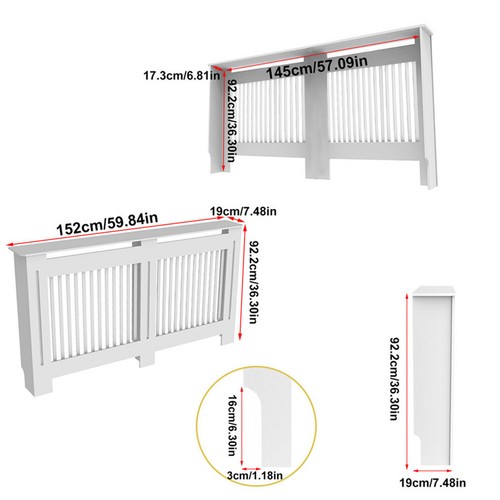 92cm height radiator covers - 82/92cm,
