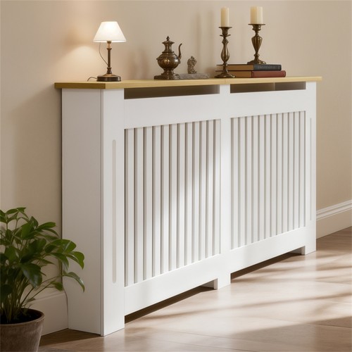 Radiator cover white vertical - cover,