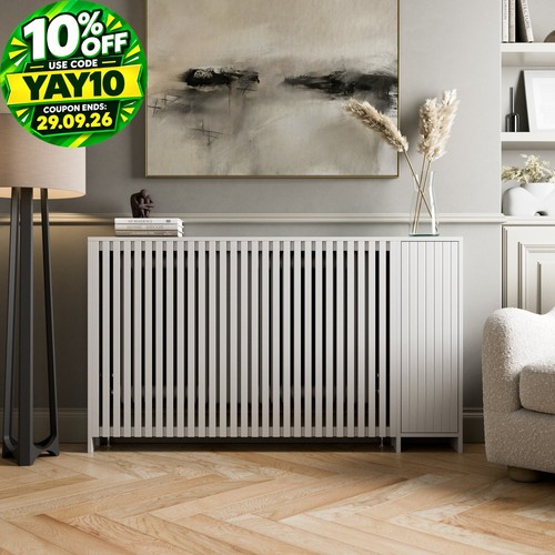 Radiator cover white modern - radiator,